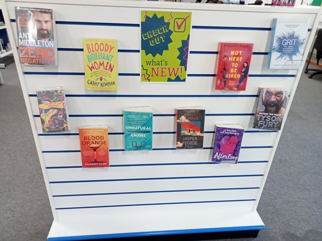 Display stand with new books