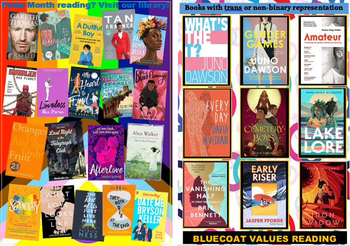 Pride Month Book Posters Posters showing Pride and trans/non-binary books